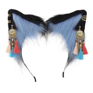 Cr&eacute;oles &agrave; cheveux en forme d'oreille de chat avec boucles d'oreilles ethniques pour cosplay et f&ecirc;te pour adolescents et adultes (Wcanla, neuf)