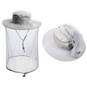 ZffXH Chapeau Anti Moustique, Chapeau Moustiquaire, Chapeau Apiculteur, Chapeau De Soleil D'&eacute;t&eacute; en Maille Safari pour Le Camping Et La P&ecirc;che avec Filet Et Voile pour Homme Et Femme (KCEU, neuf)