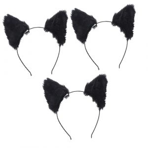 CRILSTYLEO 3 Pièces Coiffe D'oreille En Peluche Bandeau Corne Du Diable Bandeau États-unis Bandeau Oreilles De Chat Adulte Casque Oreilles De Chat Cerceau De Cheveux D'oreille De Chat Femmes (Yolena, neuf)