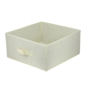 lavita Bo&icirc;te de rangement en tissu | Bo&icirc;tes de rangement pliantes 31 x 31 x 15 cm | Tiroir Bo&icirc;te de rangement Tiroir | Syst&egrave;mes de rangement pour les v&ecirc;tements | 1 pi&egrave;ce (cr&egrave;me) (DOMINO-TRADE, neuf)