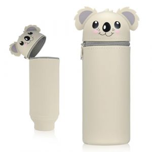 Kawaii - Trousse scolaire 2 en 1 - En silicone - Porte-crayon animal - Convient pour garçons et filles - Trousse de bureau (koala) (SmlperDirect-fr, neuf)