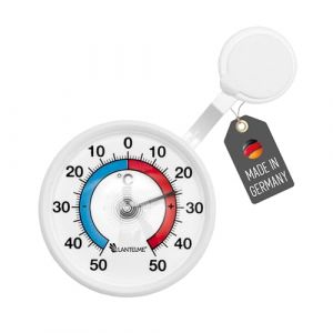 Lantelme Thermom&egrave;tre de fen&ecirc;tre auto-adh&eacute;sif - Analogique - Plage de temp&eacute;rature de -50 &deg;C &agrave; 50 &deg;C - &Agrave; coller sur la vitre - Thermom&egrave;tre d'ext&eacute;rieur - Couleur : blanc - Diam&egrave;tre : 7,5 cm (Thermorond) (lantelmegmbh, neuf)