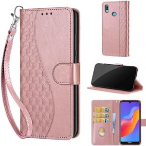 Coque pour Huawei Honor Play 8A / Honor 8A 2019 / Honor 8A 2020 &Eacute;tui, Antichoc Portefeuille Etui Flip Folio Case Coque pour Honor 8A Pro/Honor 8A Prime / Y6 (2019) / Y6 Prime (2019) Rose Or (WGR Global Business, neuf)
