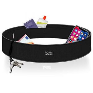 Formbelt® Sac Banane-Ceinture Running pour Ranger Le Smartphone, Les clefs et la Gourde - Sport, Course à Pied, Yoga, Fitness, Velo (Noir, M) (Variosports, neuf)