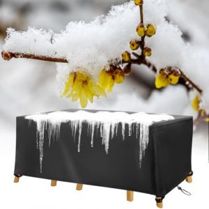 Housse de Salon de Jardin Exterieur Imperm&eacute;able B&acirc;che pour Meubles de Jardin, 150x80x110cm/L x l x H Housse Protection Table de Jardin Coupe-Vent, Ind&eacute;chirable 420D Oxford avec Cordon de Serrage (DIanShi, neuf)