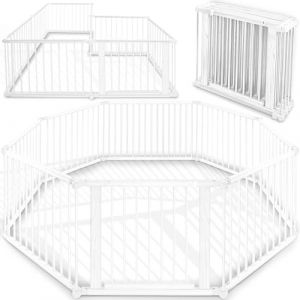 KIDUKU® Barrière de sécurité Parc bébé XXL 7,2 mètres, pliant, porte inclus, à 8 pièces, forme individuelle selon votre choix (DWD-Company, neuf)