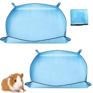 eupdd 2 Pièces Bleu Tapis Cage Cochon d'Inde: 150×100cm Tapis Cage Animaux Compagnie, pour Lapin, Hérisson, Hamsters, Petit Animal Tapis Anti-Fuite Cage, Tapis Lavable Anti-Fuite (EUPDD, neuf)