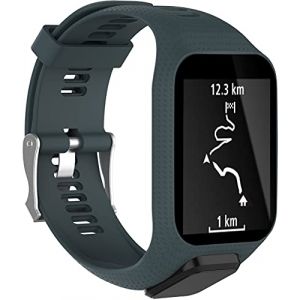 Chainfo Bracelet de Montre compatible avec TomTom Spark/Spark 3 / Runner 2 / Runner 3 / Golfer 2 / Adventurer, Bracelet de Remplacement Bande de Montre en Silicone NO220918 (Pattern 4) (SIMPLEASE LIMITED, neuf)