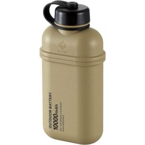 ELECOM NESTOUT Portable Charger, 10000mAh Outdoor Battery Power Bank, 20W USB-C Fast Charging PD, Waterproof IP67, Durable Shockproof, Battery Pack for iPhone Tablet Hiking Travel Camping - Beige (ELECOM Japan Direct, neuf)