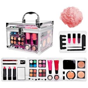 Kit De Maquillage Débutant,Trousse Cosmétique Portable - Palette De Contour Blush Pinceau Avec Étuis Pour Adolescente Quotidien Voyage Théâtre Mariage (courti, neuf)