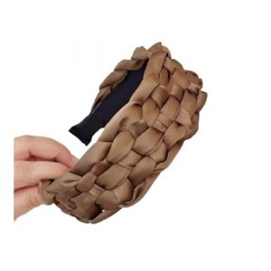 Superbe bandeau large en tissu satiné tressé de 4,5 à 5 cm pour femme, pour le shopping, les fêtes (vert militaire) (WANGJZNB, neuf)