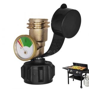 Indicateur de Niveau de Gaz Propane - Indicateur De Pression Avec Code Couleur | Manom&egrave;tre, D&eacute;tecteur de Fuites pour Bouteilles de 2,3 &agrave; 18,1 kg pour Chauffage de Terrasse, R&eacute;chaud d'Ext&eacute;rieur, Barbec (gsaaare, neuf)