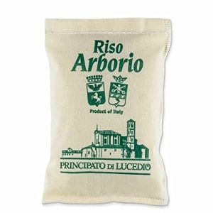 ARBORIO Riz - 1 kg - dans un sac de cellophane avec atmosph&egrave;re protectrice et Sack Toile (YESEATIS, neuf)