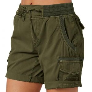 G&eacute;n&eacute;rique Short Cargo Femme Pantalon Randonn&eacute;e D'&eacute;t&eacute; S&eacute;chage Rapide Pantalons Court Taille Haute Jogging Loisir Safari avec Cordon Chic Pantalon Randonn&eacute;e D'&eacute;t&eacute; L&eacute;ger Golf Shorts Short Femme Chic (Chnnamzu (7-12 jours), neuf)