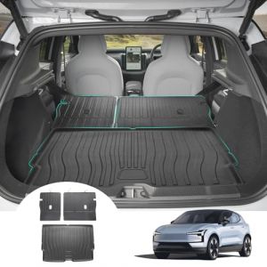 [Lot de 3] GAFAT Compatibles avec Volvo EX30 2024 2025 Tapis de Coffre + Sièges Arrière, Facile à Plier, EX30 2024 Tapis Protection pour Toutes Saisons, Volvo EX30 Accessoires (GAFAT(EU), neuf)