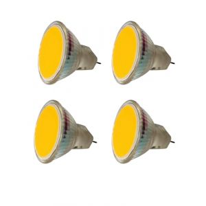 WeiHong 3W MR11 GU4.0 Ampoules LED COB,équivalent ampoules halogènes 20W,AC DC 12V G4/GU4/GZ4 Base,200lm,Lot de 4 (Blanc) (WeiHong Lighting, neuf)