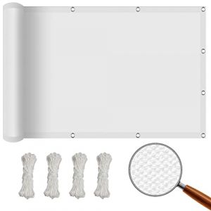 Voile D'ombrage Imperm&eacute;able 1.5 x 5 m Filet De Jardin, Anti UV Toile Filet Dombrage Rectangle R&eacute;sistant l'eau Polyester pour Jardins/balcons/terrasses, Blanc (LvLiangBaiNingDianZiShangWuYouXianGongSi, neuf)