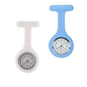 KARELLS Montre Gousset en Silicone, Montre d'infirmi&egrave;re, 2 Pi&egrave;ces Montre De Poche dInfirmi&egrave;re, Montre &agrave; Gousset Personnalisable, Montre &agrave; Gousset avec Clip, Cadeau pour Les M&eacute;decins et Infirmi&egrave;res (Sweems, neuf)