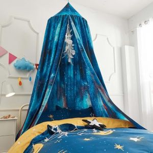 Odot Ciels de Lit Enfants pour Fille et Garcon, &Eacute;toiles Color&eacute;es Ciel de lit B&eacute;b&eacute; Tente Lit Princesse Maison de Jeux, Baldaquin Moustiquaire D&eacute;coration pour D&ocirc;me Chambre (65cm,tie-dye) (Odot, neuf)