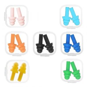VYIBPDY bouchon oreille piscine enfant,7 Paires bouchon oreille piscine,Bouchons Imperm&eacute;ables en Silicone R&eacute;utilisables,d'oreilles Adulte, pour Piscine,Mer,Bain,Sports Aquatiques,dormir (ZHANG XIAOFENG DE DIAN, neuf)