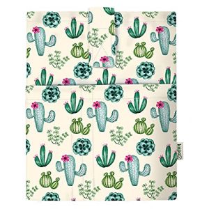 KAPAX Pochette DE Livre Couverture de Livres, pour Livre broché, Tissu Lavable,imperméable,Protecteur de Livre - rembourré, Housse de Protection pour Tablette pour Adulte (Cactus) (MOSSO ACCESSOIRE, neuf)