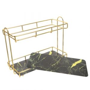 ELAYARD Organisateur de Salle de Bain Niveaux Noir pour Cosm&eacute;tiques et Articles de Toilette &Eacute;tag&egrave;re de Rangement Robuste et D&eacute;montable pour Comptoir pour Organiser et Optimiser Espace de (Heyyii, neuf)
