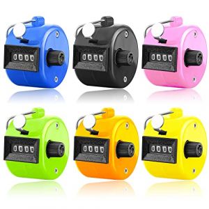 Compteur Manuel 4 Chiffres De Personnes Numerique M&Eacute;Canique Clicker Compteur Assorti Couleur Compteur Tour Lap Sport Entra&icirc;neur &Eacute;Cole Golf Pour Hommes Femmes Enfants Int&Eacute;Rieur (Lot de 6-Mixed Color) (Finger Ten Golf Shop, neuf)
