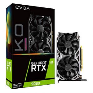 EVGA NVIDIA GeForce RTX 2060 KO Carte graphique Ultra Gaming, 06G-P4-2068-KR, 6GB GDDR6, Dual Fan, Metal Backplate (Keidos Computerteile, neuf)