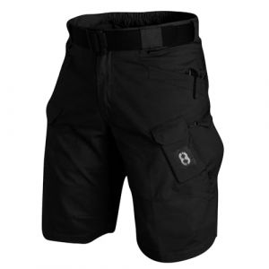 MOKBAY Ventes Flash du Jour Militaire avec Poche Noir Ete Cargo de Sport Running Bermuda Travail Homme Pantacourt Lin Homme de Sécurité Travail Tactique Short Poche Zippée Noir XXL (MOKBAY, neuf)
