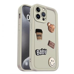 PanXCase Coque pour Xiaomi Redmi 13 4G / Poco M6 4G - &Eacute;tui 3D Ourson Sourire Motif D&eacute;sign Cute Silicone, Protection Cam&eacute;ra Filles Femmes Antichoc Housse (White) (PanXuan, neuf)