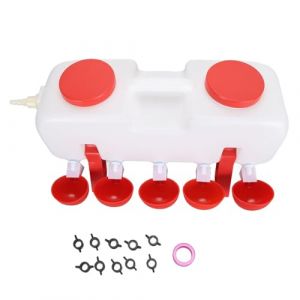 JOROBURO Abreuvoir à Poulet, Mangeoire à Eau pour Volaille de Grande Capacité de 10 L avec 10 Tasses d'eau, Abreuvoir pour Volaille Distributeur de Gourde, Accessoires de(Entièrement Automatique) (Yangquan Boru Trading Co., Ltd., neuf)