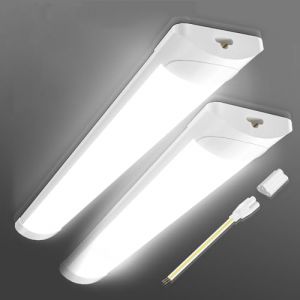 Viugreum Reglette LED Connectable 115cm 2 Pièces, 40W 4500K Blanc Neutre Tube Neon Led Barre, Éclairage Plafond Lampe Etanche IP54, Lumiere pour Garage Atelier Bureau Cuisine Cave Intérieur Extérieur (Viugreum-EU, neuf)