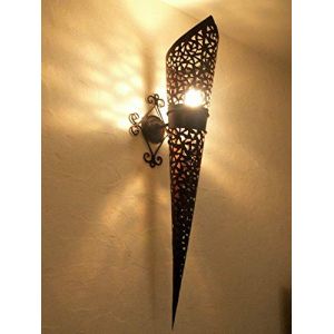 Applique murale torche fer forgé Marocaine 80 cm lampe lanterne lustre (Lumière et déco d'Orient, neuf)
