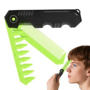 Peigne pliable de voyage – Peigne de poche pliable | Tondeuse à cheveux portable | Outils de coiffure antistatiques | Mini huile capillaire tête coiffeur outil tondeuse pour barbes moustaches salon (haiboe, neuf)