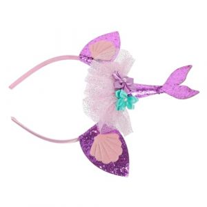 NIYANGLE Bandeau Sir&egrave;ne Paillettes pour Fille Accessoire de Costume Unique pour F&ecirc;te Th&eacute;matique (Telinei, neuf)