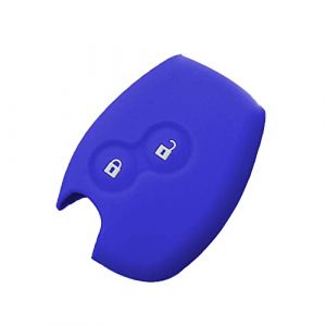 SALPIE Housse Coque de cl&eacute; Silicone T&eacute;l&eacute;commande 2 Boutons Compatible avec Renaul Dacia Logan Sandero Duster Express Clio Twingo Modus Kangoo (Blu, Cover) (all-technology, neuf)