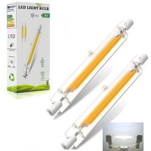 DafuDaGui Ampoule LED R7S 78mm 10W Dimmable- R7S LED Ampoule 10W &Eacute;quivalent 100W Halog&egrave;ne, 1000LM Blanc Froid 6000K, Sans Scintillement 360&deg; (Lot de 2) (DaJiDaLi666, neuf)