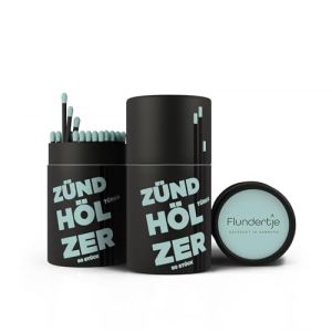 Flundertje Allumettes de Hambourg &ndash; Longues, 10 cm, color&eacute;es &ndash; Grandes allumettes pour allumer des bougies ou comme allume-feu de chemin&eacute;e &ndash; Belle bo&icirc;te d'allumettes comme d&eacute;coration ou cadeau (dat Flundertje, neuf)