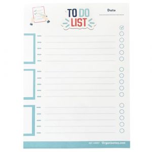 To do list bloc note. Pense b&ecirc;te m&eacute;mo pour lister les t&acirc;ches &agrave; faire. Bloc-notes format A5. Carnet 50 feuilles d&eacute;tachables avec cases &agrave; cocher. Suivi et organisation. Tout noter pour ne rien oublier. (organisatoo Ludissime, neuf)