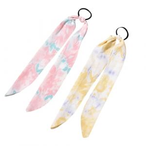 minkissy Ensemble De Cordes À Cheveux Élégantes Pour Femmes Cordes En Soie Tie-dye Accessoires Pour Cheveux À Porter Au Quotidien (Prettbeauty, neuf)