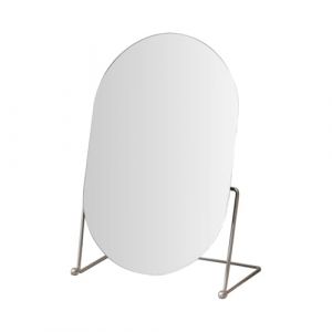 IOIUSKKU Miroir de coiffeuse d'appartement avec base stable en fer forg&eacute;, support rotatif pour cosm&eacute;tiques de bureau chambre &agrave; coucher. (Chunyang, neuf)