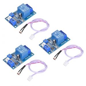 XH-M131 Module Relais de photorésistance Binghe 3 pièces XH-M131 DC 12V Interrupteur de Commande de lumière Module de Relais de photorésistance capteur de Commande de lumière Automatique avec câble (Zhuocai Shangmao, neuf)