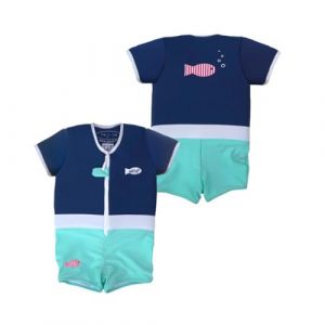 PLOUF Maillot de Bain Flottant pour Garçon et Fille : Fishy - Maillot bouée - Combinaison Flottante - Gilet Flottant Confortable pour la Sécurité et l'Apprentissage de la Natation (Taille 2 (13/15kg)) (Greystone SAS, neuf)
