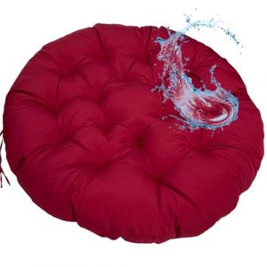 Coussin pour Fauteuil Papasan - Rond diamètre 40/50/60/80/100/120 cm épaisseur 10 cm Coussin de Siège Imperméable, extérieur/intérieur - Coussin de Sol pour Meubles de Jardin(Burgundy,100x100cm) (geenahont, neuf)