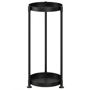 Bamworld Support &agrave; fleurs en m&eacute;tal moderne &ndash; Support &agrave; plantes d'int&eacute;rieur, &eacute;tag&egrave;re &agrave; plantes minimaliste en noir, tabouret &agrave; fleurs stable servant d'escalier &agrave; fleurs sobre (Bamworld, neuf)
