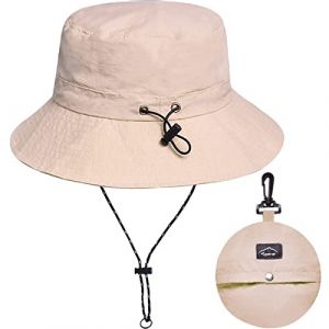 Malaxlx Beige Bob Femme Imperm&eacute;able &Eacute;t&eacute; Anti UV Chapeau de P&ecirc;cheur Pliable pour Plage et Ext&eacute;rieur (malaxlx uk, neuf)