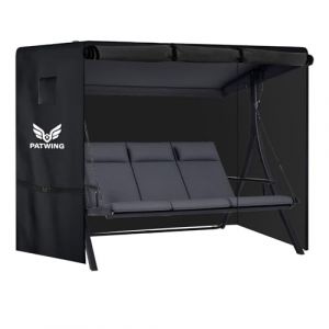 PATWING Housse de Balancelle, 3 Places Bâche de Protection pour Balancelle, étanche et RéSistante aux IntempéRies Anti-UV pour Terrasse Housse Protection pour Balancelle (Patwing Store, neuf)