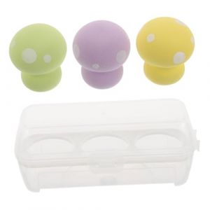 SAFIGLE Lot De 3 Houppettes &agrave; Maquillage Champignon 6 Cm, &Eacute;ponges &agrave; Maquillage R&eacute;utilisables Double Usage Humide Et Sec, Pour Visage Et Fond De Teint (Grand Di, neuf)