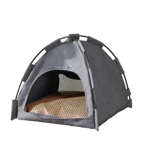 Tipi Tente Pliable pour Animaux de Compagnie - Niche Confortable et Grotte pour Chat et Chien - Maison Lavable (katurath, neuf)