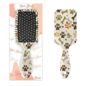 Mexpekil Brosse à cheveux de massage pour homme et femme - Brosse démêlante pour cheveux humides ou secs - Peignes à coussin d'air doux (os d'empreintes de pattes de chien) (HSYOYO, neuf)